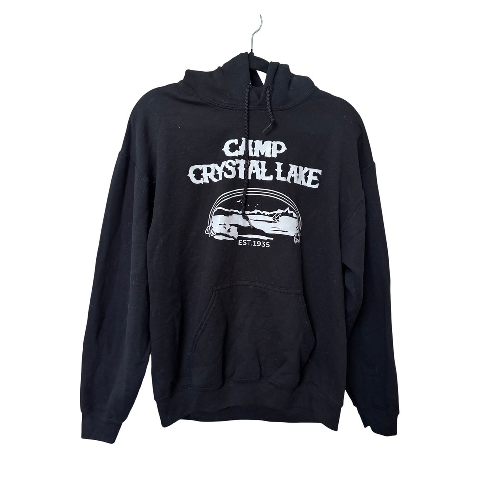 Gildan Camp Crystal Lake Friday the 13th Counsellor Hoodie Black Medium Horror
